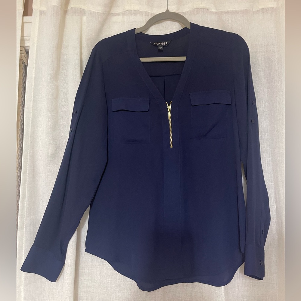 Express Women's Navy Blouse
